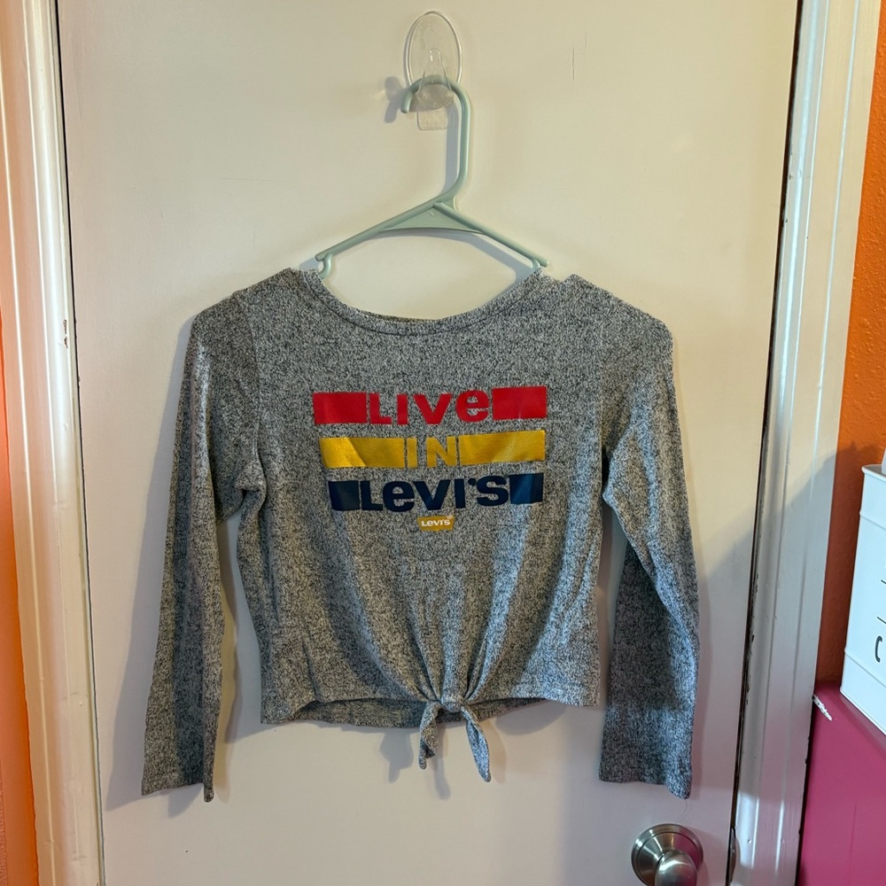 Levi's Kids Gray Long Sleeve Top